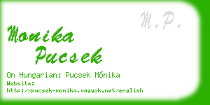 monika pucsek business card