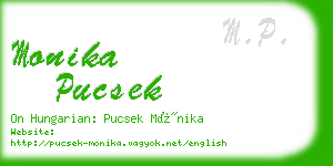 monika pucsek business card